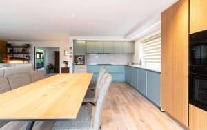 Light Blue-Green Modern Kitchen in Swanmore